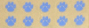 5/8&quot; clear circle with university blue paw pack of ten award decals West Broward Bobcats HS (FL) 2023 